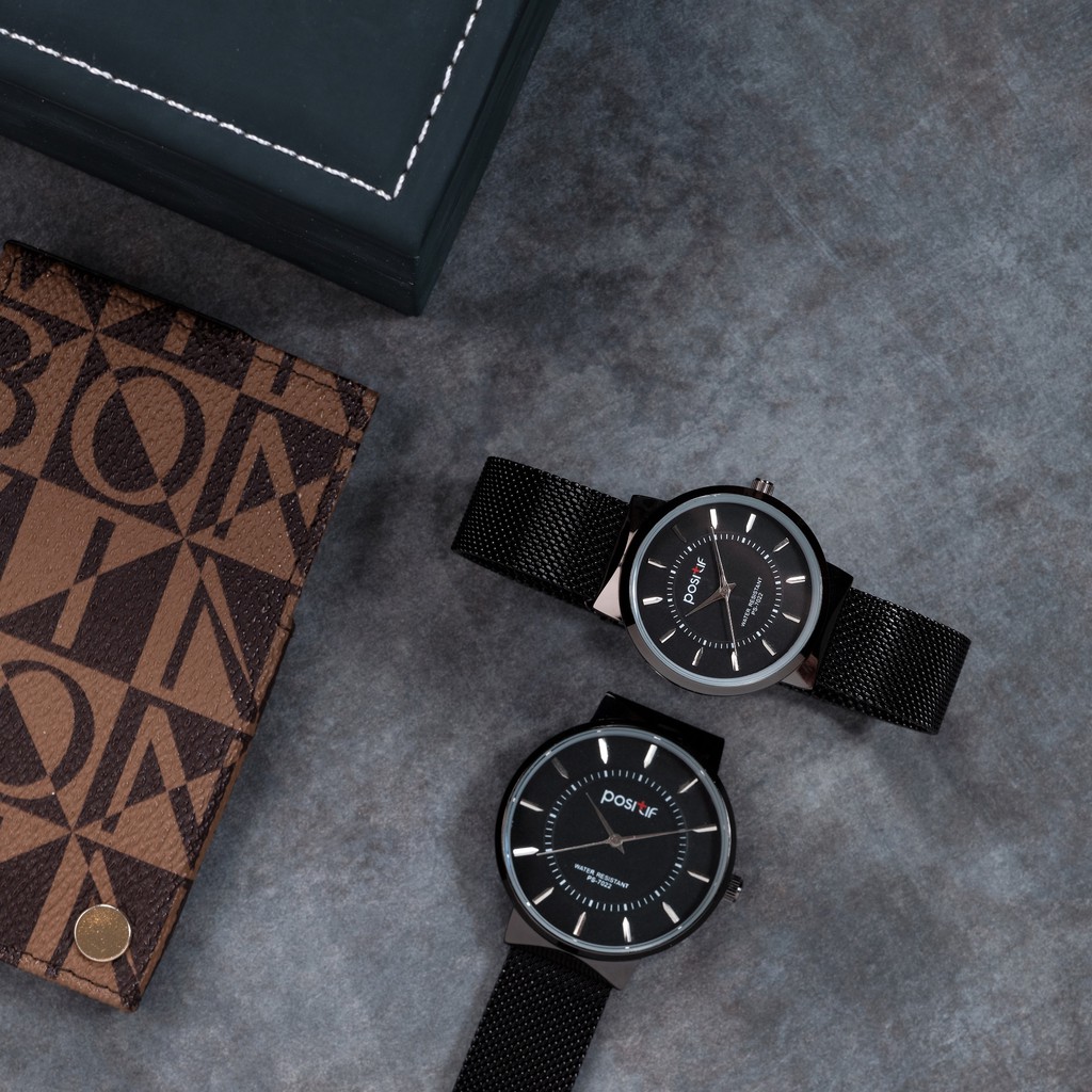 POSITIF 7022 JAM TANGAN COUPLE LUXURY ORIGINAL..TALI RANTAI PASIR