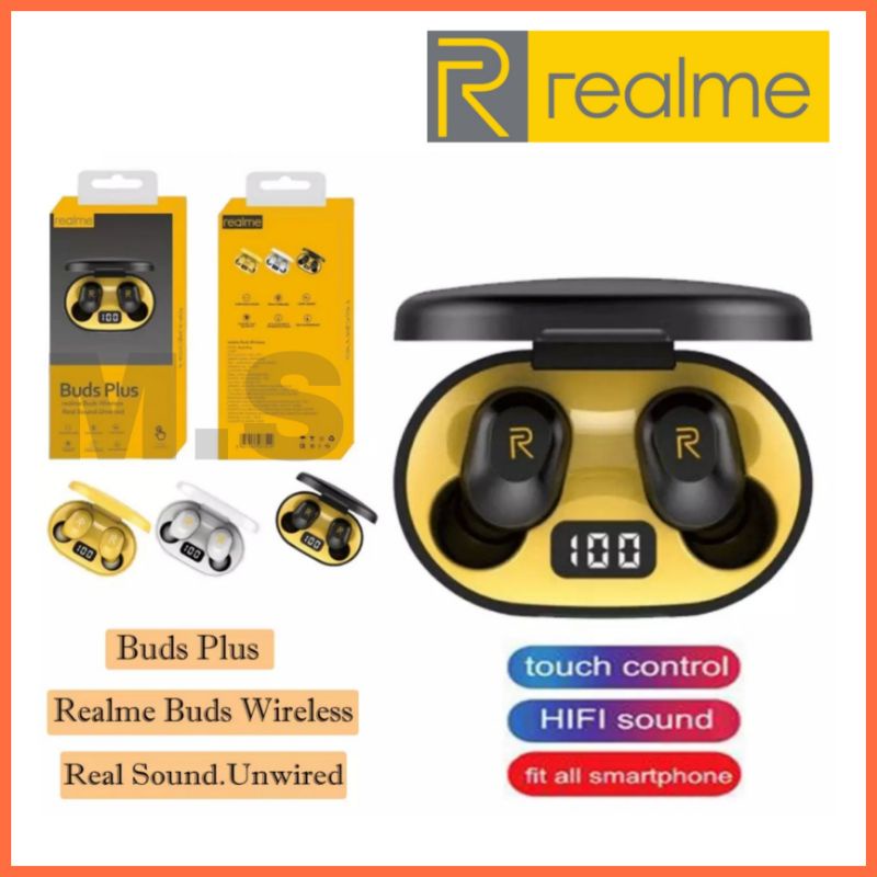Jual Headset bluetooth realme TWSR11 wireless pure bass Shopee Indonesia
