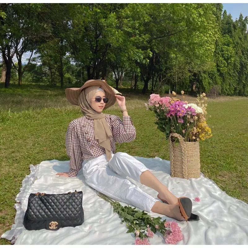 VS - Juna Tartan | Atasan Blouse Fashion Wanita Muslim
