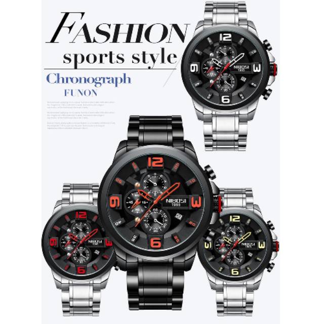 Jam tangan Nibosi Cronograph- 2432
