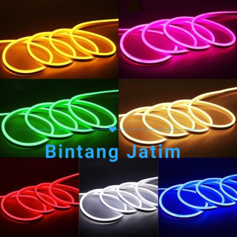 Lampu led neon flex 12v 5m /Led strip flexible 5m dc 12v IP65 waterproof