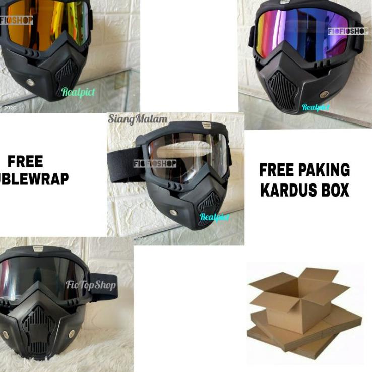 FLE KACAMATA GOGGLE MASK/GOGLE GOOGLE MASKER HELM RETRO HELM CARGLOSS BOGO/KACAMATA GOGLE CROSS TRAI