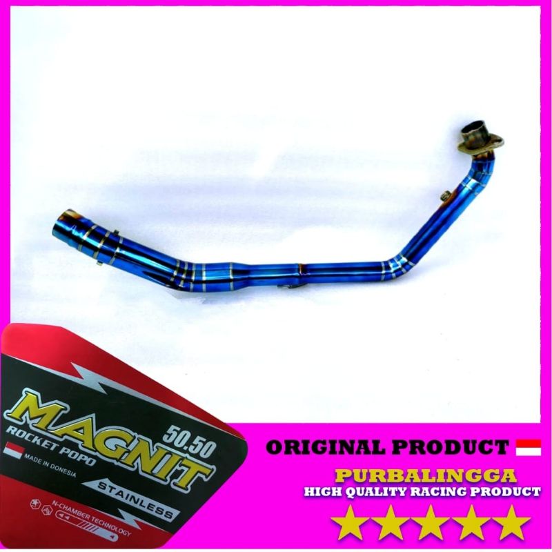 Pipa leheran knalpot bluemoon Honda Cb150r New full cacing stainless