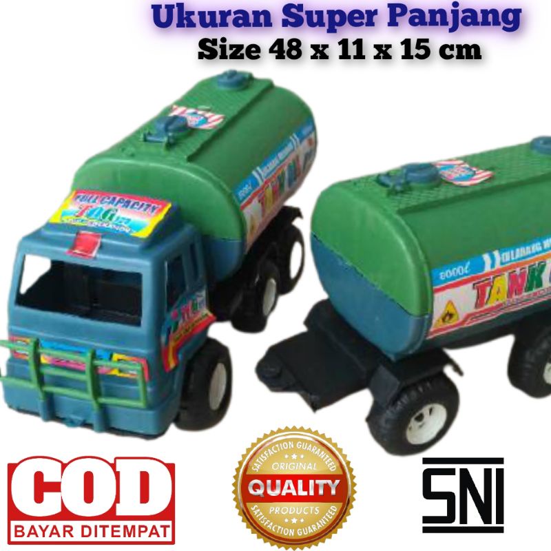 Mainan Mobil Tangki Oil Gandeng Besar - Truk Gandeng Pertamina Besar
