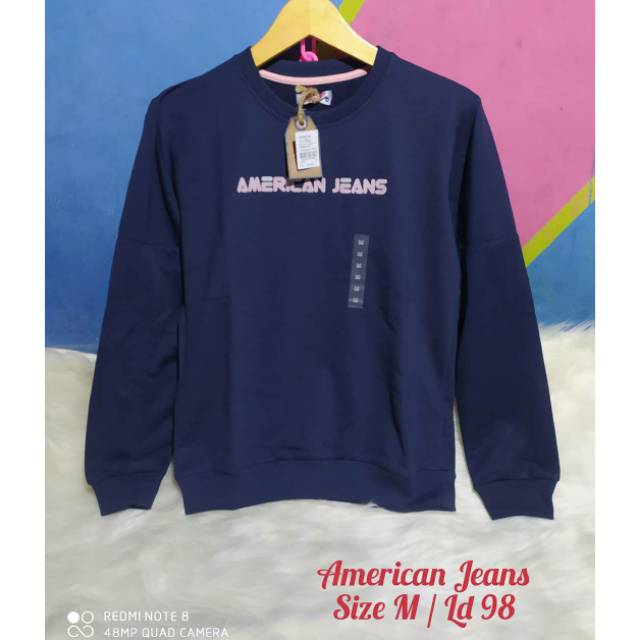 Sweater tanpa hoodie American Jeans