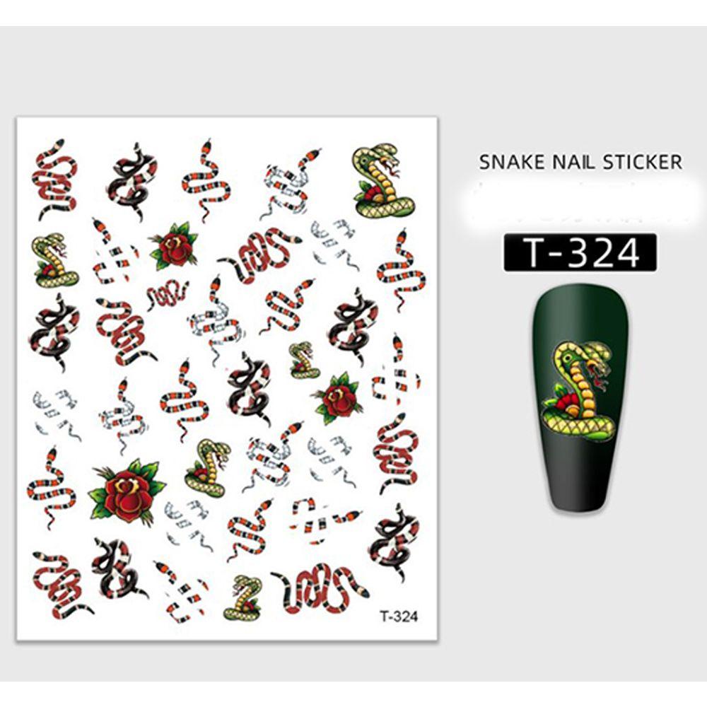 R-flower Nail Sticker Dekorasi Perekat Anti Air Desain Bunga