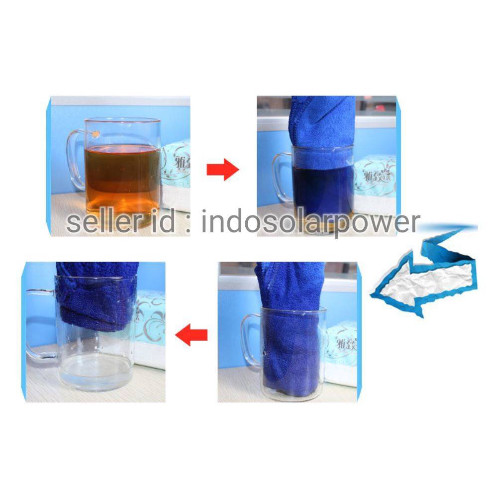 Lap cuci mobil motor microfiber micro fiber kain BIRU daya serap air tinggi anti debu anti lecet