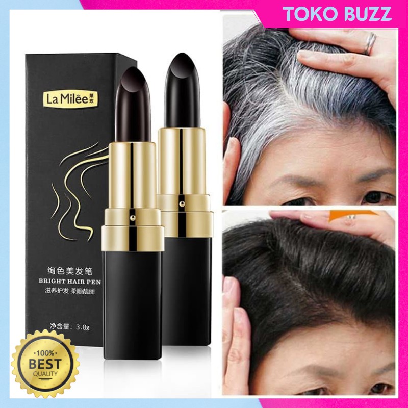 Lipstik Pewarna Rambut Uban / Semir Rambut Hitam Coklat / Color Pen