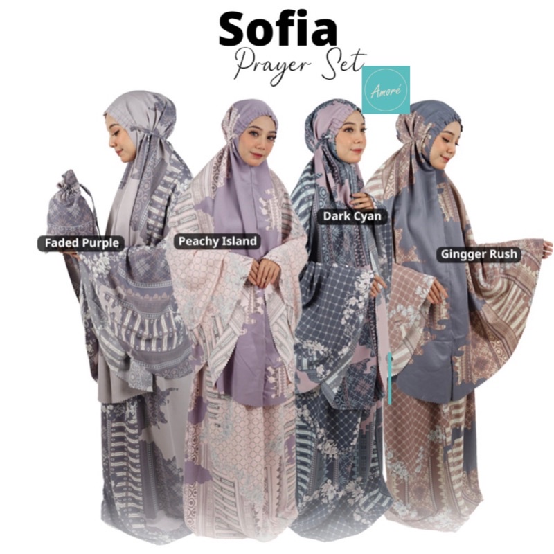 sofia prayer set / mukena motif/mukena viral