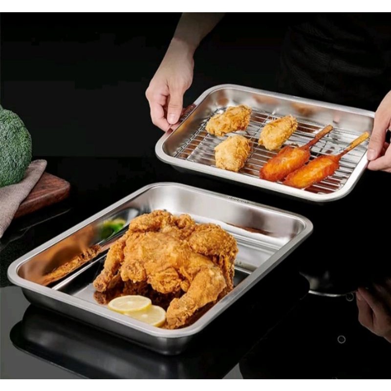 Nampan baki stainless steel cake mold baking tray loyang berbagai macam ukuran harga satuan