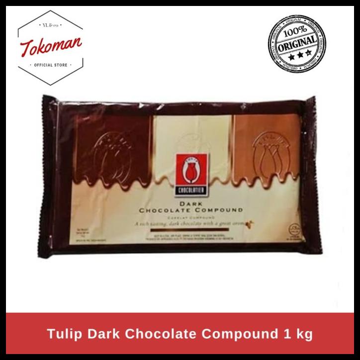 

TERBARUU!! Tulip Dark Chocolate Compound 1kg / Coklat Compound Dark PROMO