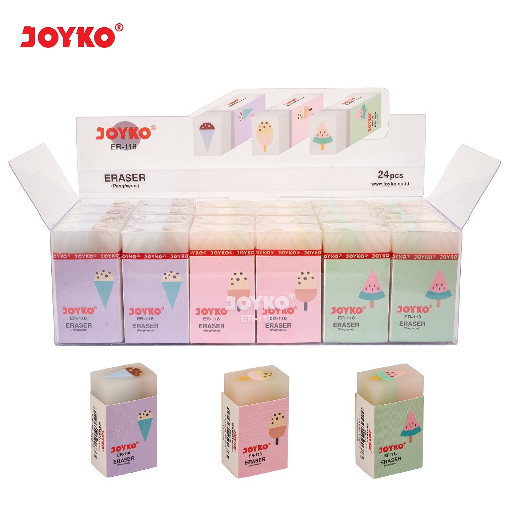 

Eraser Penghapus Joyko ER-118 1 Box 24 Pcs