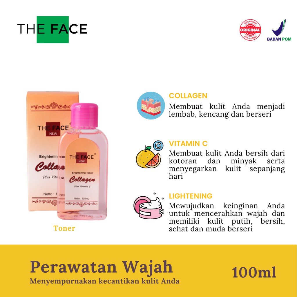 THE FACE Brightening Toner Collagen Plus Vitamin C 100ml