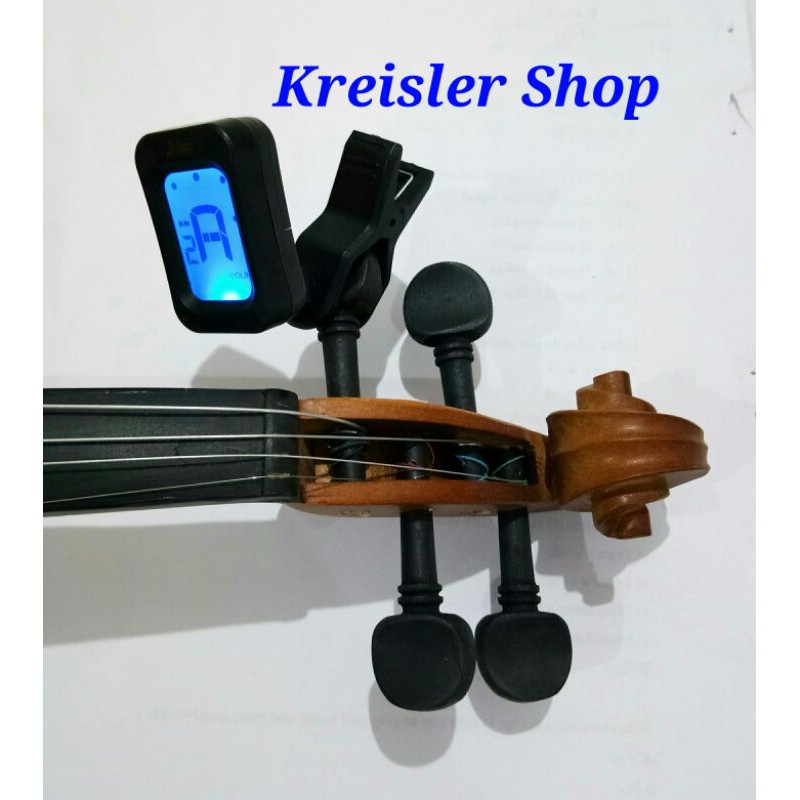 Tuner gitar jepit merk Deluxe Tuner stem gitar biola saksofon alat stem Tuner gitar Tuner biola