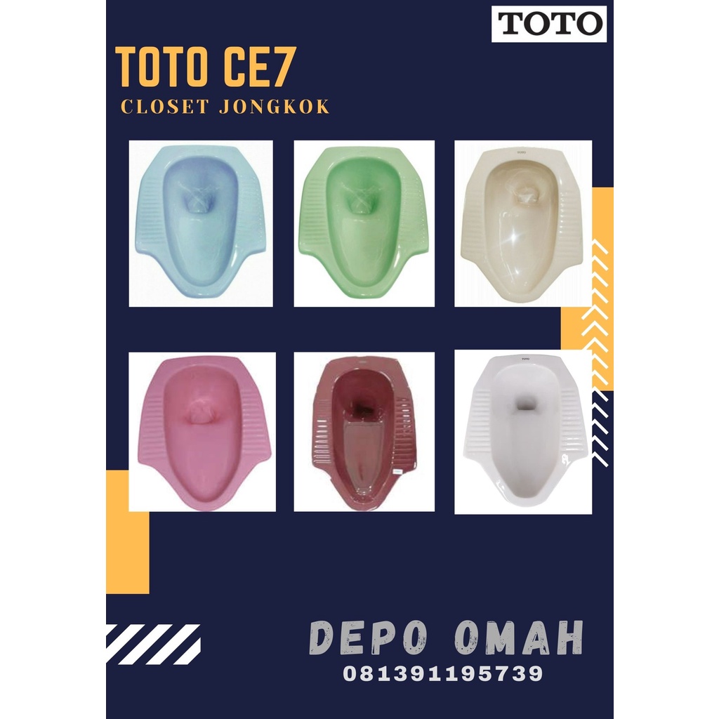 Kloset jongkok TOTO CE7 ORIGINAL TOTO warna