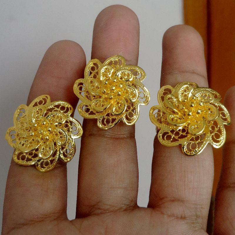 cincin kendari lapis emas 24k