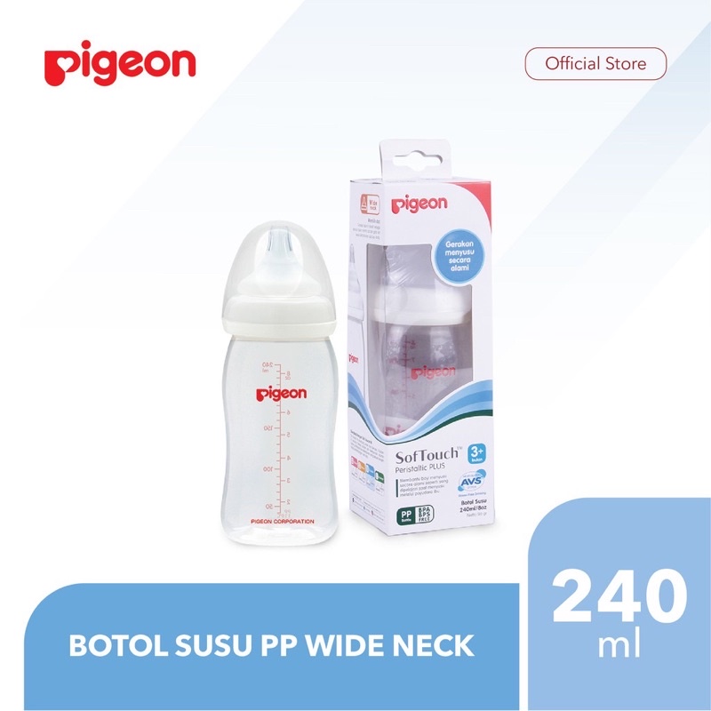 Pigeon botol susu soft touch wide neck ( satuan tanpa dus )