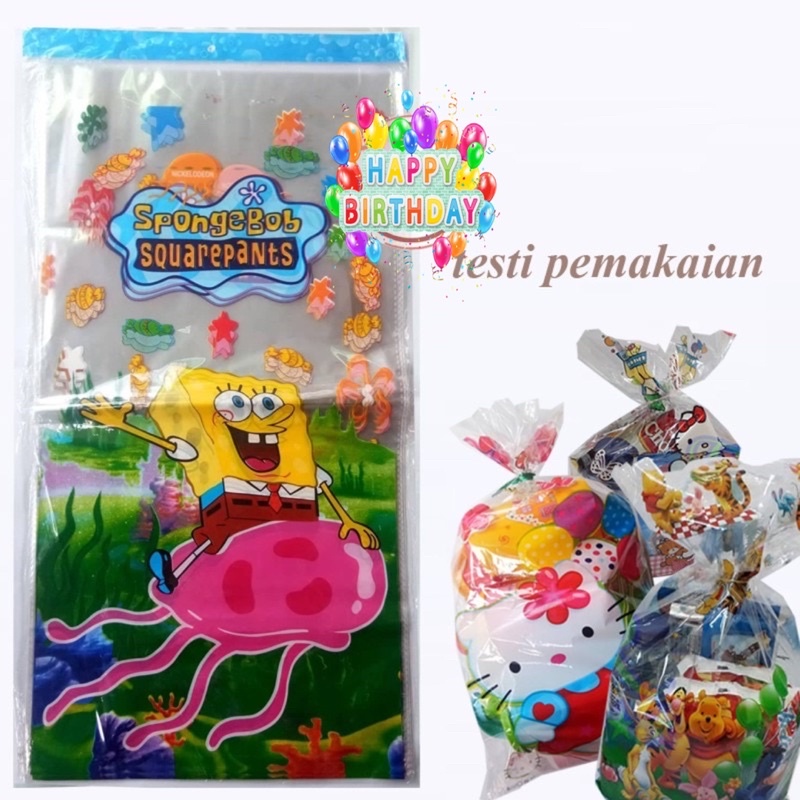 ( Pak 10 Lembar ) KANTONG OPP SOUVENIR MOTIF - PLASTIK SOUVENIR PLASTIC GOODIE BAG SNACK BINGKISAN ULANG TAHUN PR1NC3SS M1CK3Y M0U$E FR0Z3N DOR4EMON H3LLOKITTY UN1C0RN P0NY $PONGEB0B KERO KER0P1 C4RS L0L T4Y0 TH0M4S T$UM T$UM SPID3RMAN