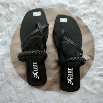 ANUR - COD Sandal Teplek Jepit Flat Tali Kepang Wanita Remaja Terbaru/Sendal Casual Polos Santai Perempuan