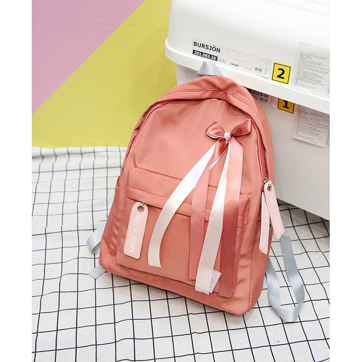 Backpack Wanita ABG Cewe Tas Sekolah Nylon Tas Punggung Bag - JB777