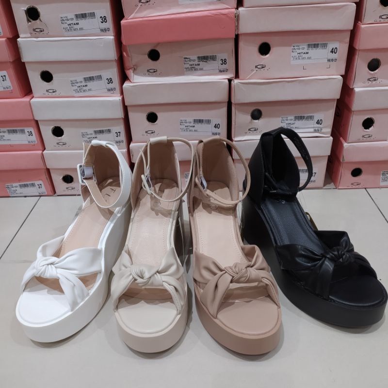 sepatu sandal wedges Fld model terbaru