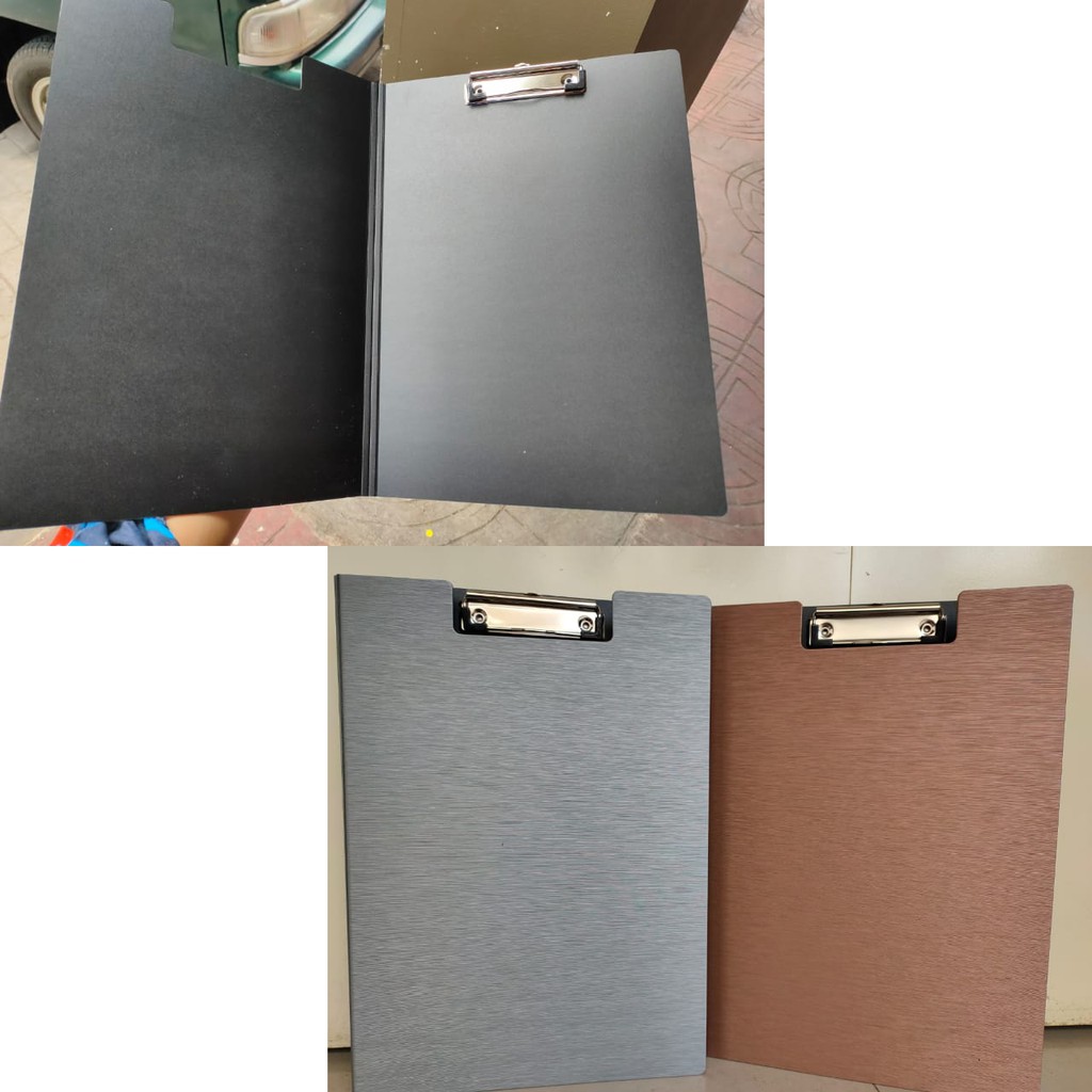 

papan dada tutup metalic clipboard folder 457 bazic folio bahan pvc tebal ukuran folio