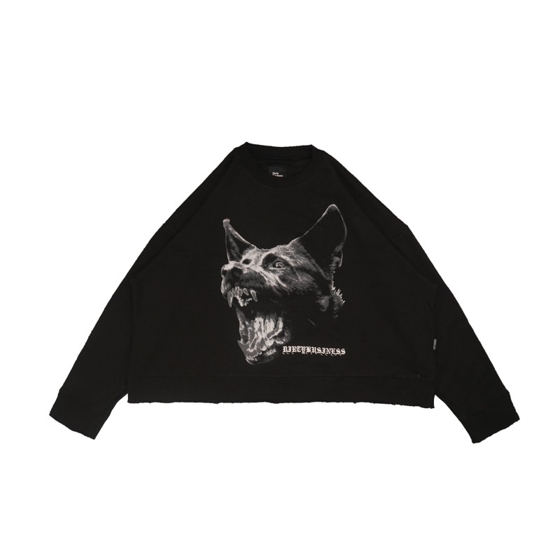 DIRTY BUSINESS CREWNECK CROP UNFINISHED OVERSIZE