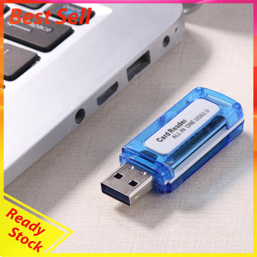 4 In 1 Card Reader Usb 2.0 All In One Untuk Micro Sd Tf M2