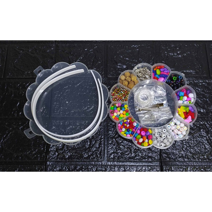 DIY Lacing Beads Jewelry -Starter Kit Bahan Gelang,Kalung,Anting,Bando