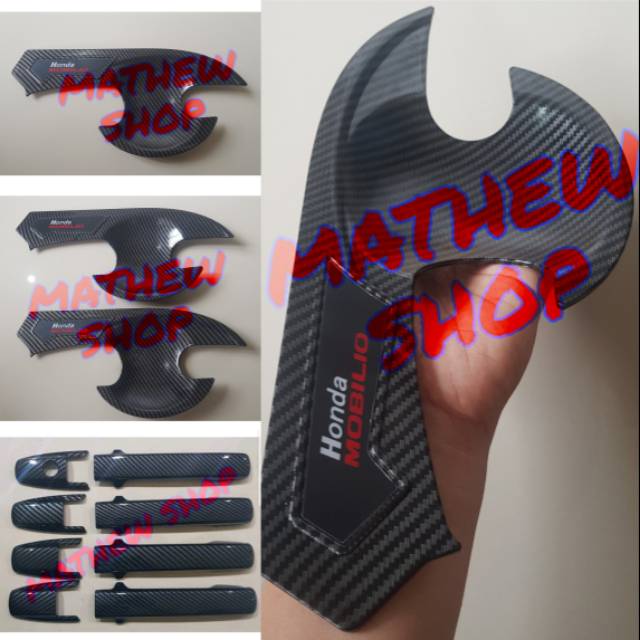 Paket Outer Handle Mobilio Carbon Dan Cover Handle Mobilio Carbon / Mangkok Handle Pintu Mobilio