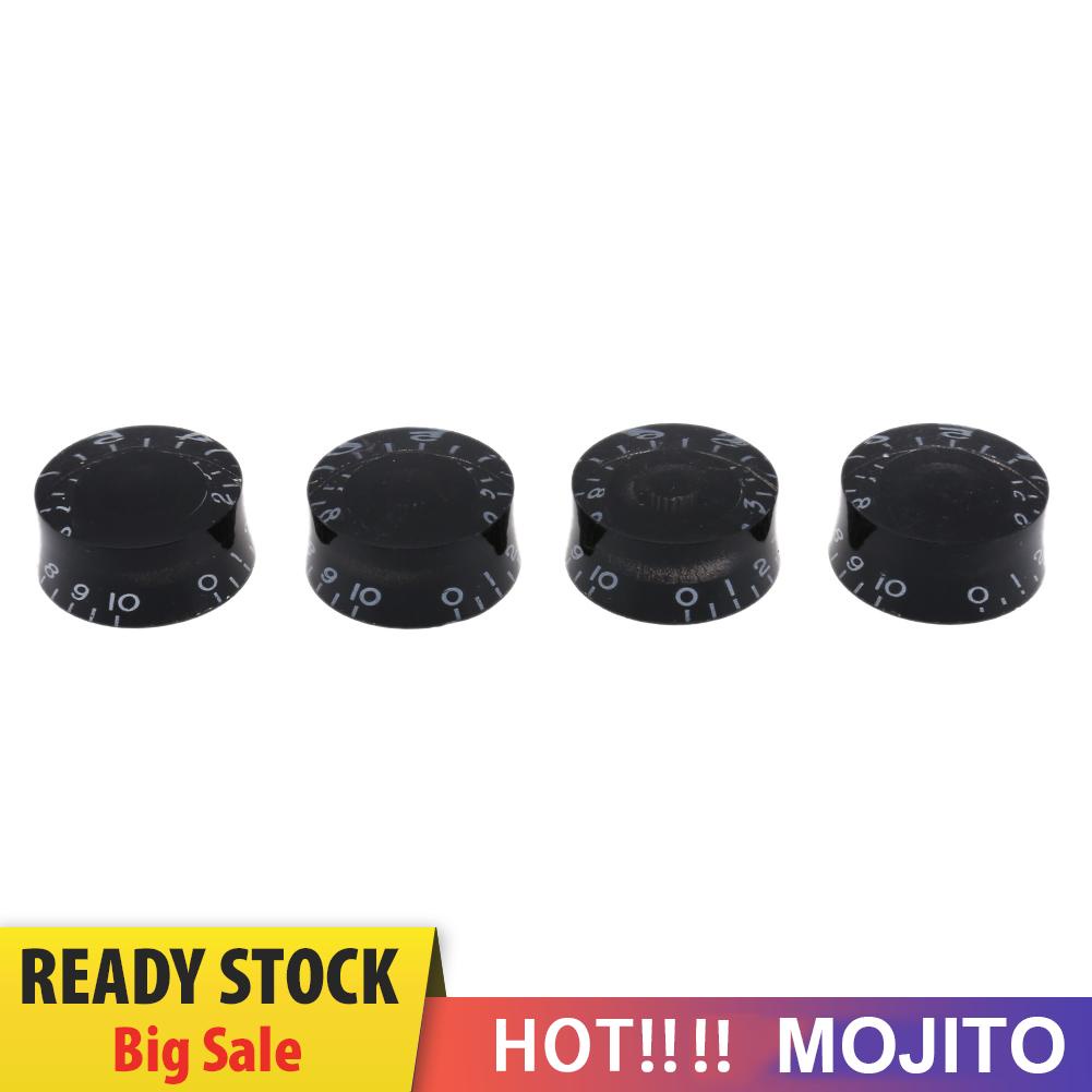 4pcs Knob Potentiometer Volume Adjustable Bahan Akrilik Untuk Gitar Elektrik