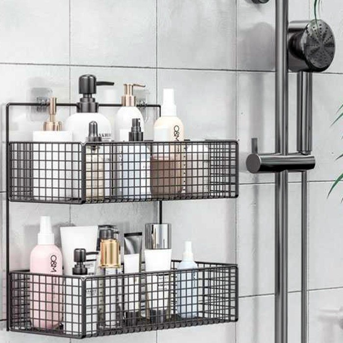 Rak Gantung Aluminium Serbaguna Multifungsi Organizer Rack Bathroom