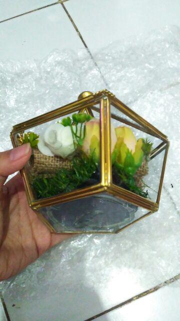 Ring Bearer Tempat Cincin Kaca Terarium