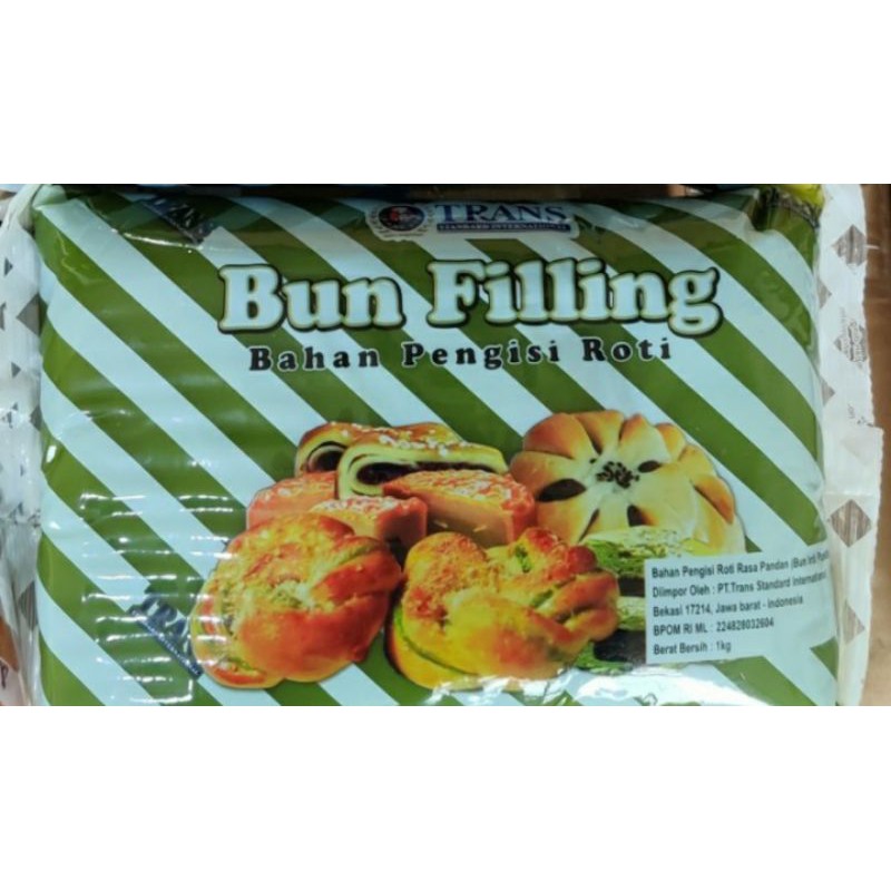 Isian Roti / Bun Filling TRANS rasa Pandan kemasan 1kg READY