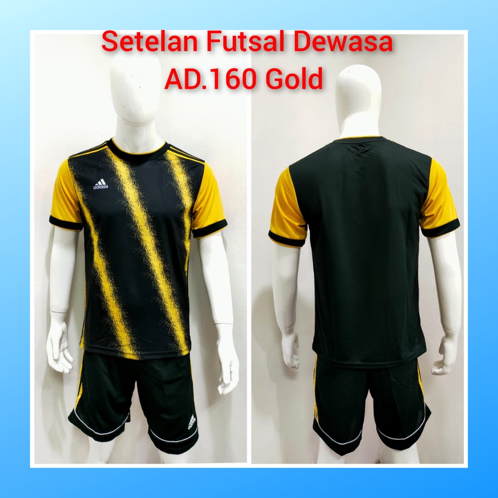 Kaos futsal pria jersey sepak bola baju dan celana setelan wanita dewasa t-shirt outfit seragam jarsey kostum olahraga pakaian apparel sport jersy soccer casual jersi suit AD160 kuning