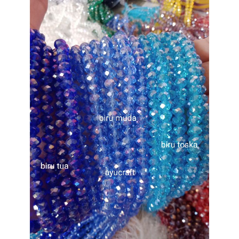 ceko kristal 6mm wrn cantik 1rtg isi (91pcs-+)