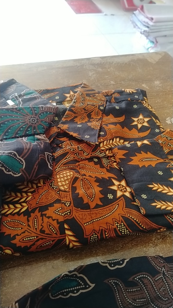Batik Couple Keluarga Sania Ruffle Ori Ndoro Jowi Dnt Motif Mangar Kuning