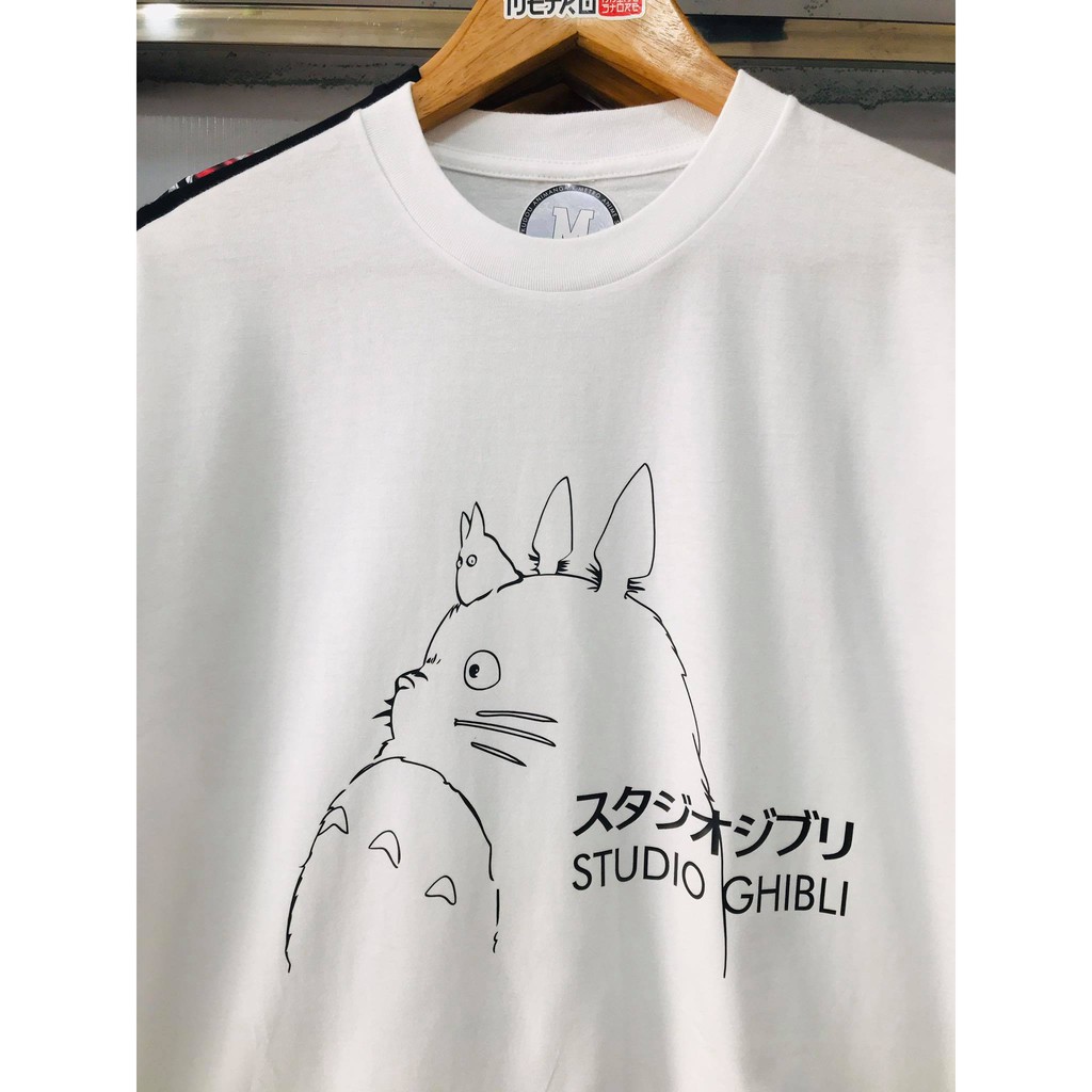 Kaos Totoro Line Art White Studio Gibli Japan