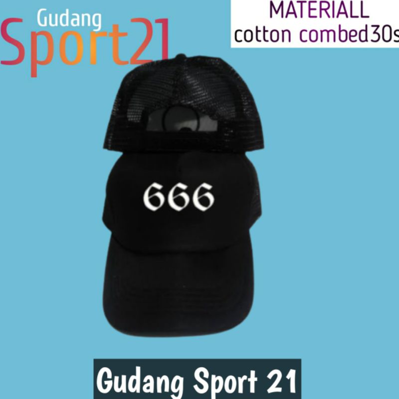 topi jaring trucker satanic 666 topi satanic 666
