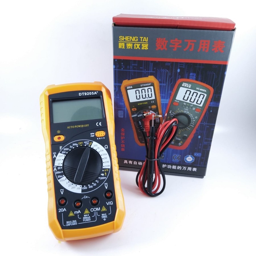 Multimeter Digital Sheng Tai DT9205A+ Multitester DT-9205A+ Tester Besar