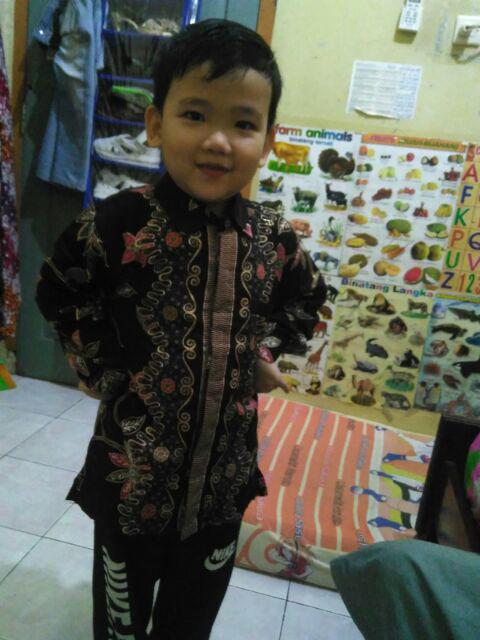Kevin Atasan Kemeja Batik Tangan Panjang Anak-anak M-xxl
