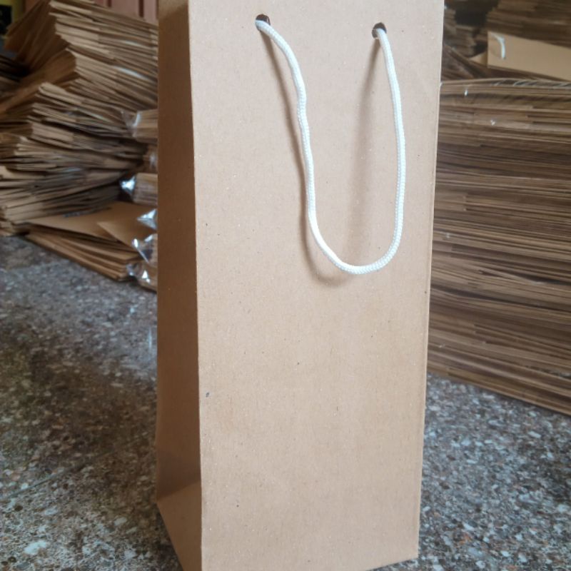 

Paper bag polos paper bag coklat paper bag coklat murah ukuran 10x8x25/ pxlxt