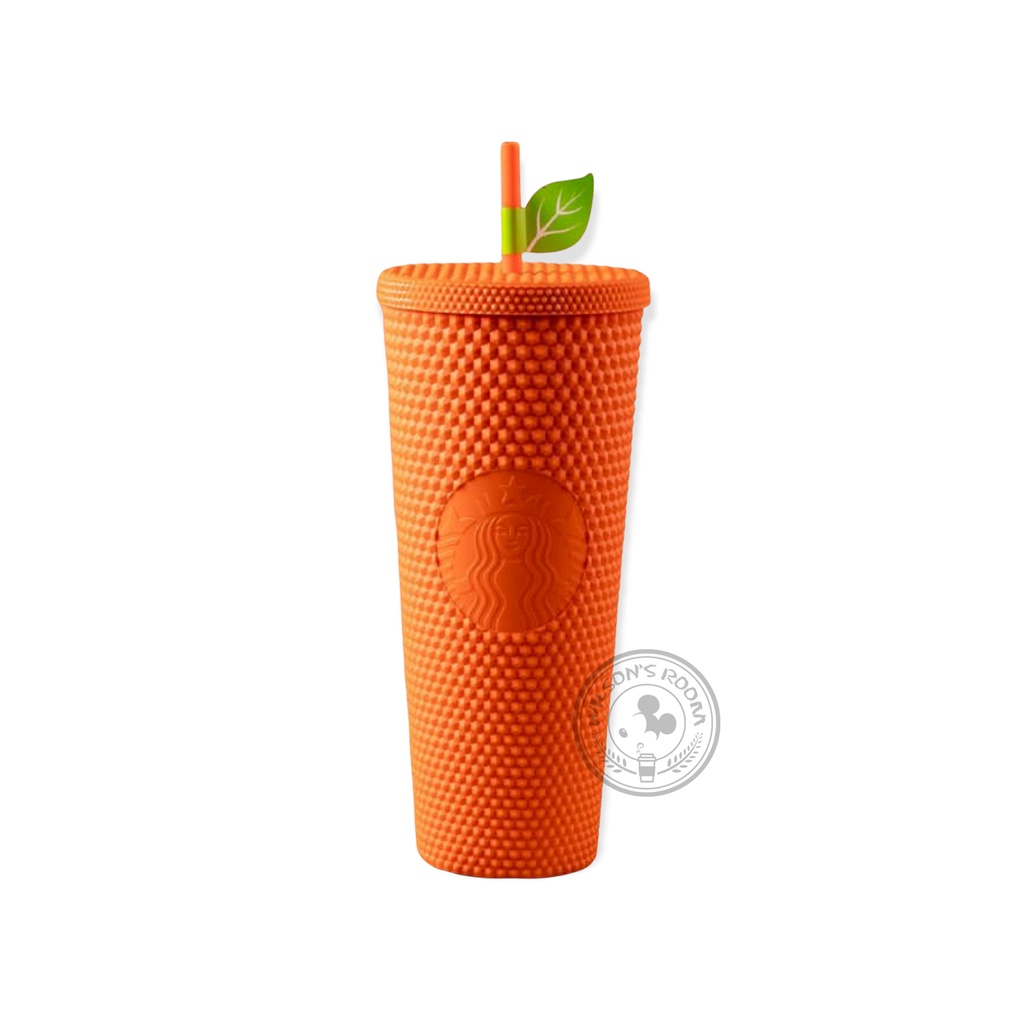 Starbucks Matte Orange CNY Cold Bling Cup Tumbler Studded 24oz Venti Chinese New Year Imlek