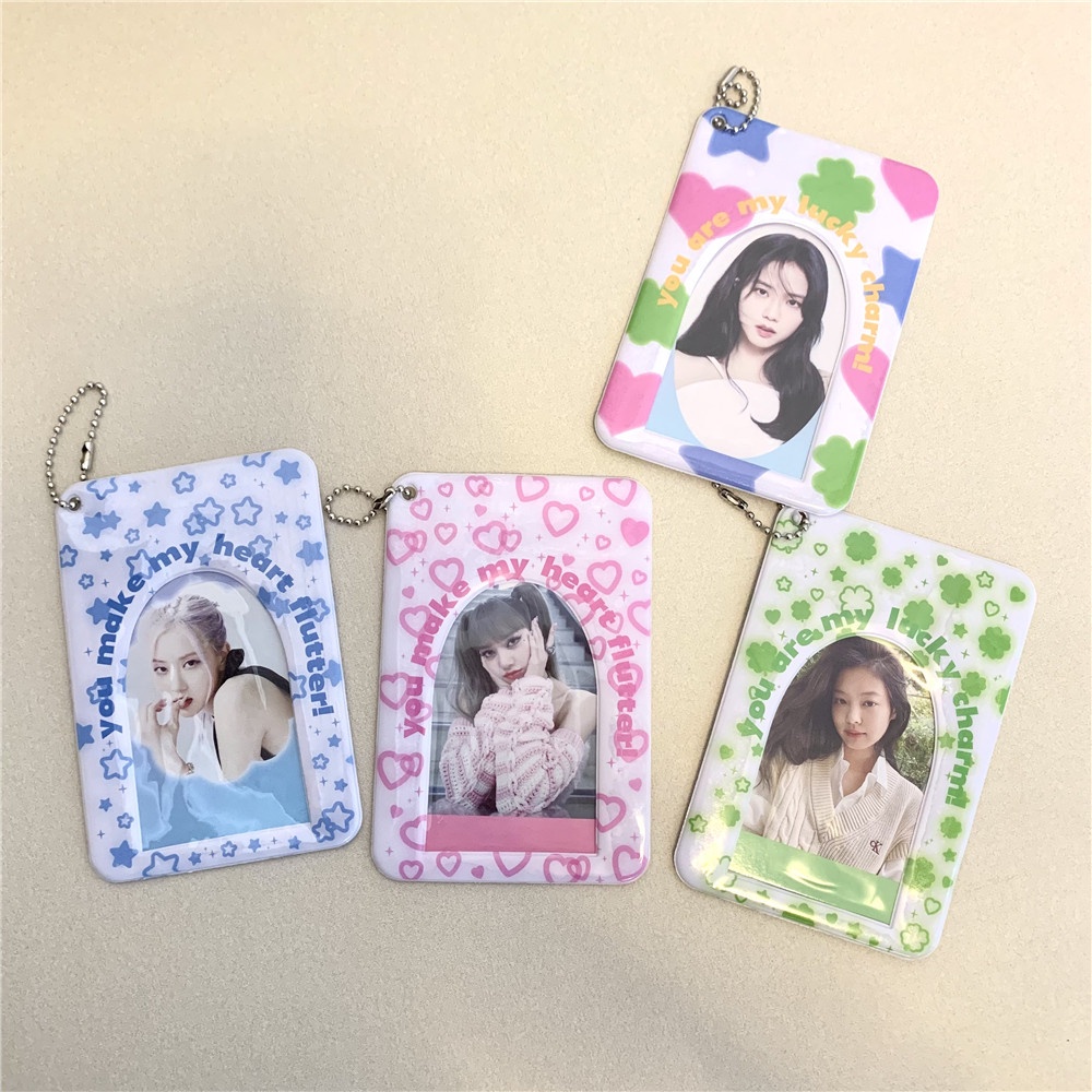 Holder Penyimpanan Kartu Polaroid Ukuran 3 Inch Bentuk Hati Clover Star Love Bean