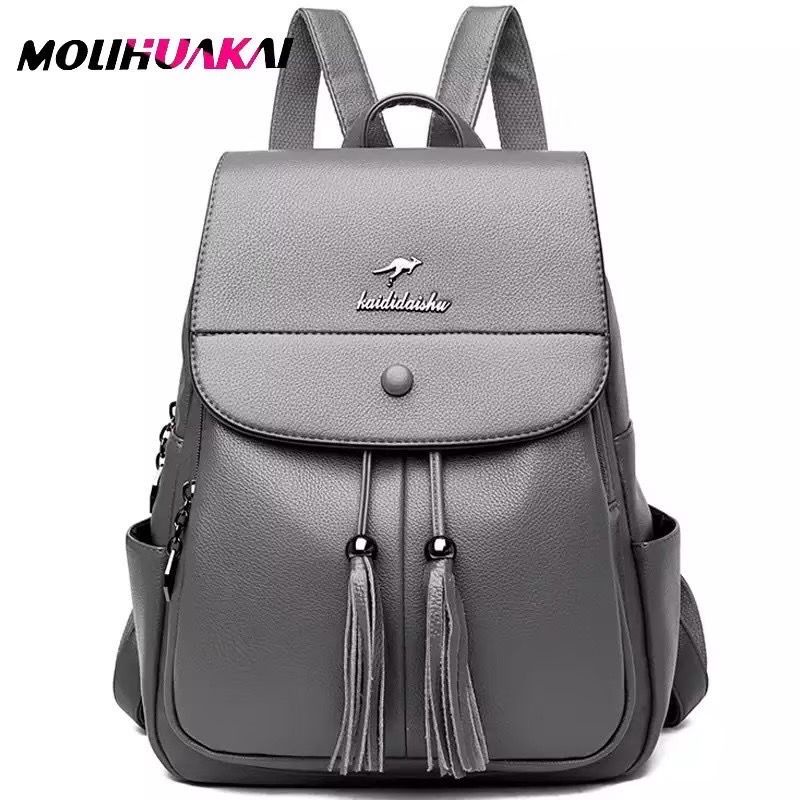 Tas Ransel Wanita Terbaru RUMBAI KANGU Fashionable Sintetis Leather