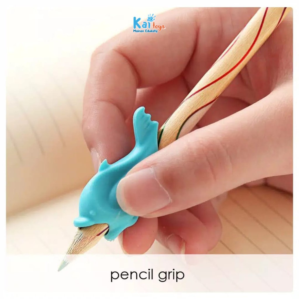 

PENCIL GRIP 1 pcs / Alat Bantu Menulis Pensil Holder / Mainan Terapi Tulis Pegang Pen Writing Tool Dolphin