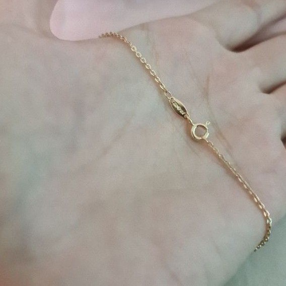 Kalung anak tifany polos UBS berat ringan 1gram kadar 700 16K