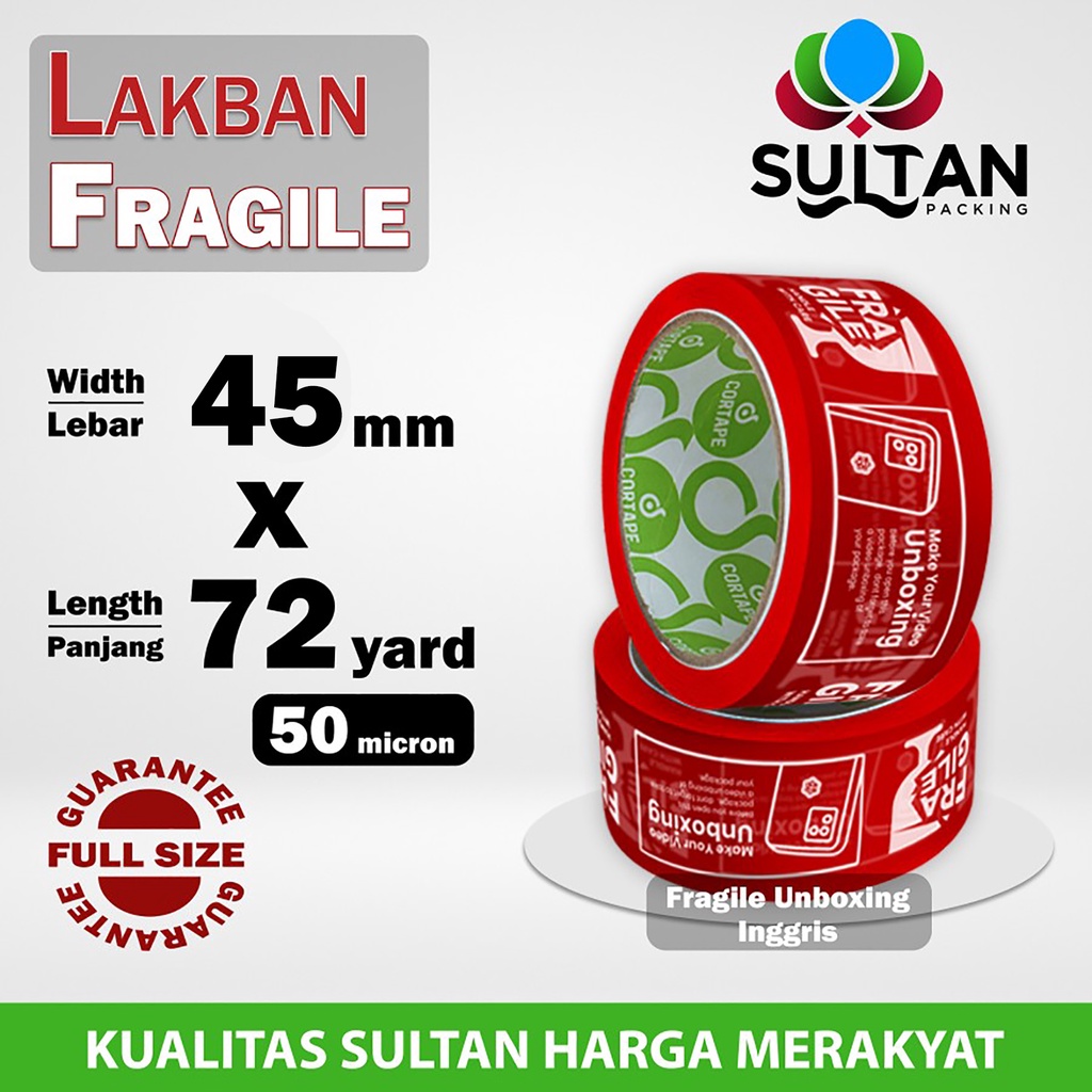 

LAKBAN FRAGILE UNBOXING 45mm JANGAN DIBANTING HANDLE WITH CARE SATUAN