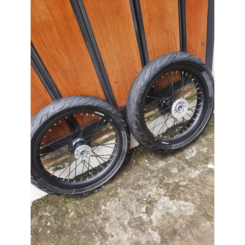 DIJUAL BAN SET VELG SEMI CACING PNP KLX DTRACKER BF RING 17