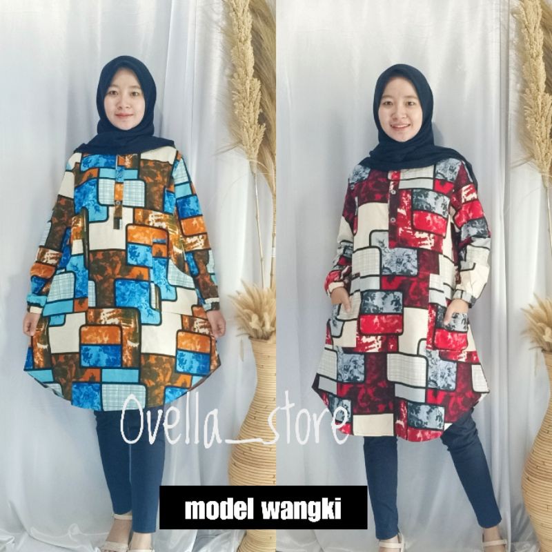 (SERI D) TUNIK KATUN LINEN/RAMI MODEL WANGKI